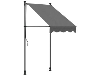 vidaXL Luifel Uittrekbaar 100x150 cm Antraciet - 34% Korting
