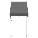 vidaXL Luifel Uittrekbaar 100x150 cm Antraciet - 34% Korting