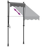 vidaXL Luifel Uittrekbaar 100x150 cm Antraciet - 34% Korting