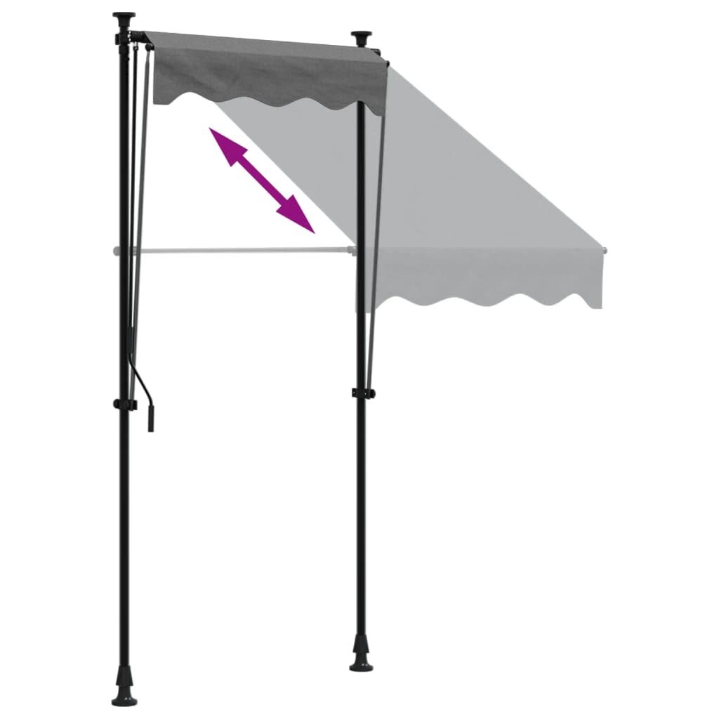 vidaXL Luifel Uittrekbaar 100x150 cm Antraciet - 34% Korting