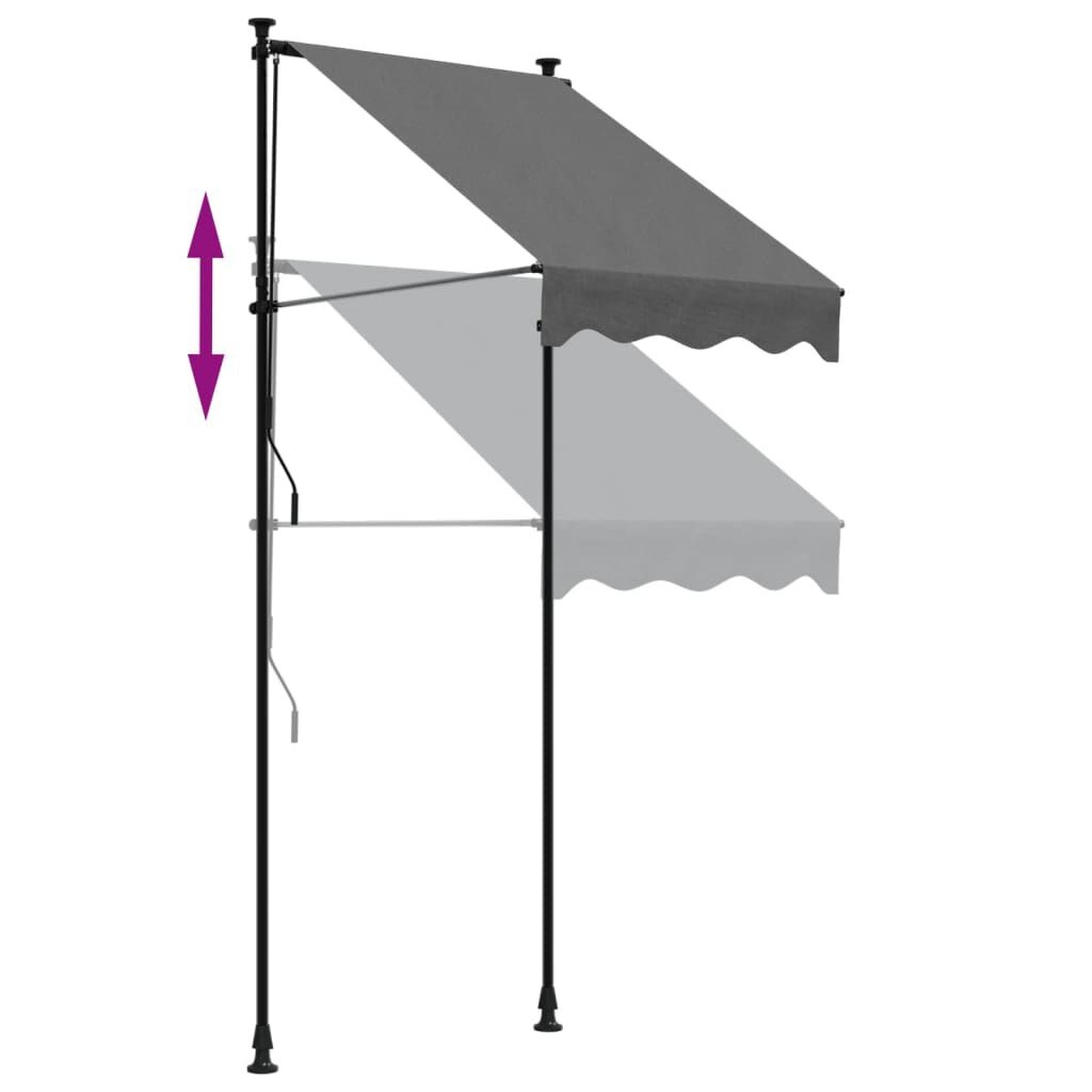 vidaXL Luifel Uittrekbaar 100x150 cm Antraciet - 34% Korting