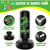 Kids Punhing Bag - 160 cm vrijstaande bokszakset met bokshandschoenen - Ferocious Dinosaur Sports opblaasbare kickbokszak voor training Karate Taekwondo MMA