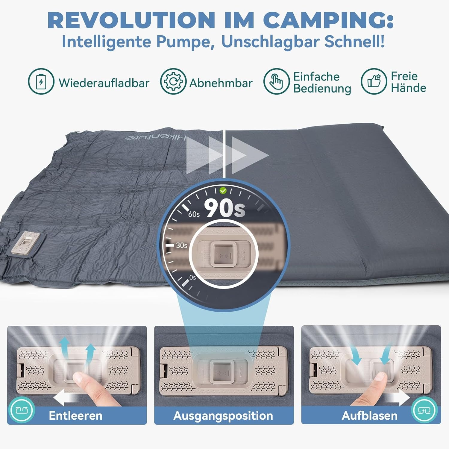 Dubbele Slaapmat 8cm Dik Zelfopblazend (35% Korting)