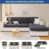 Sofahoes L-vorm 3-zits Stretch Donkergrijs - 76% Korting!