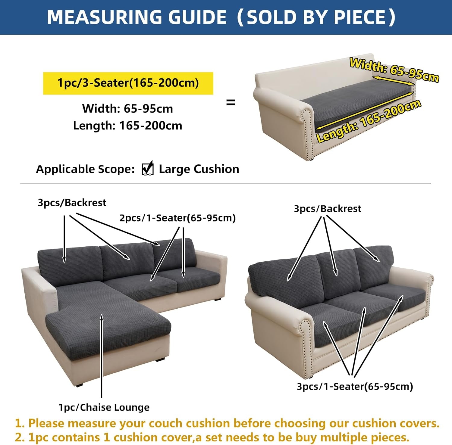 Sofahoes L-vorm 3-zits Stretch Donkergrijs - 76% Korting!