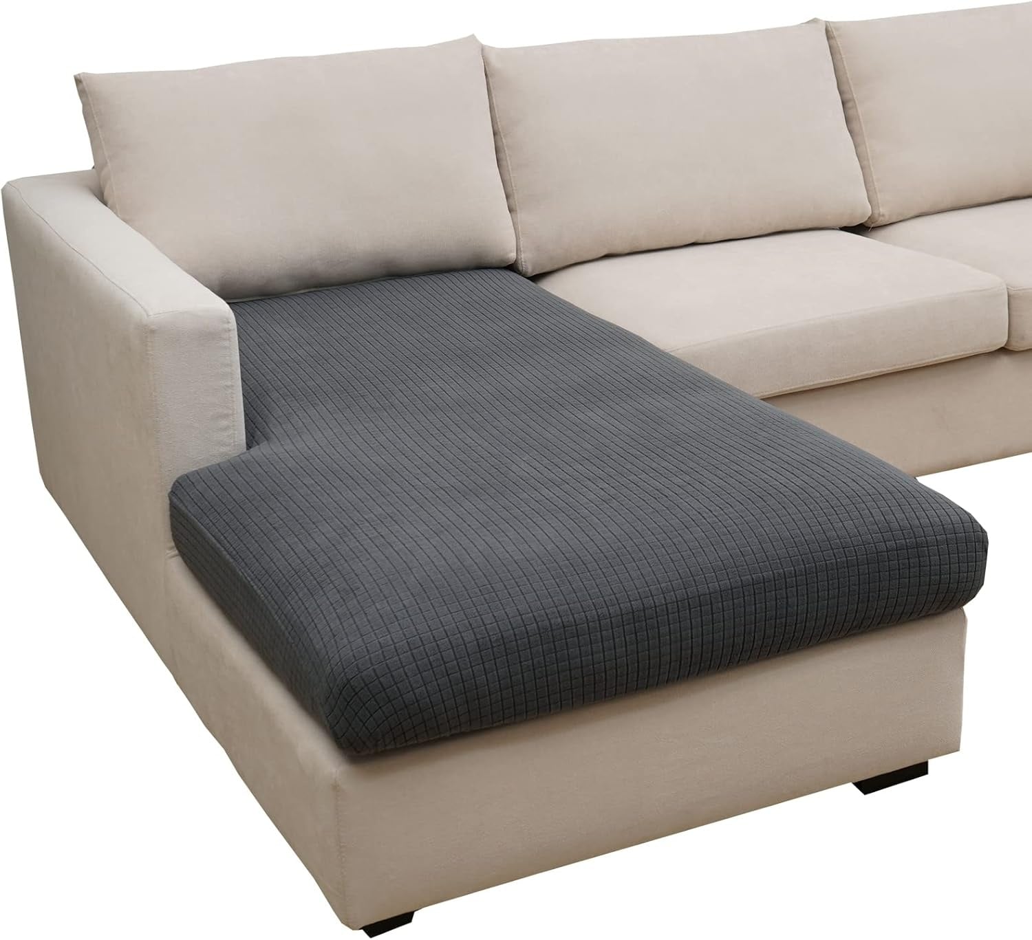 Sofahoes L-vorm 3-zits Stretch Donkergrijs - 76% Korting!