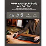 ProtoArc EM11 NL Ergonomische muis, Draadloze Verticale Muis, Oplaadbare Optische Muis met 3 Apparaatpoorten (Bluetooth & USB), 3 instelbare dpi voor computer, iPad, Mac, Windows - Zwart