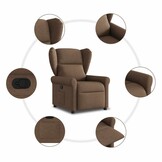 VidaXL Fauteuil Verstelbaar Stof Bruin - 47% Korting!