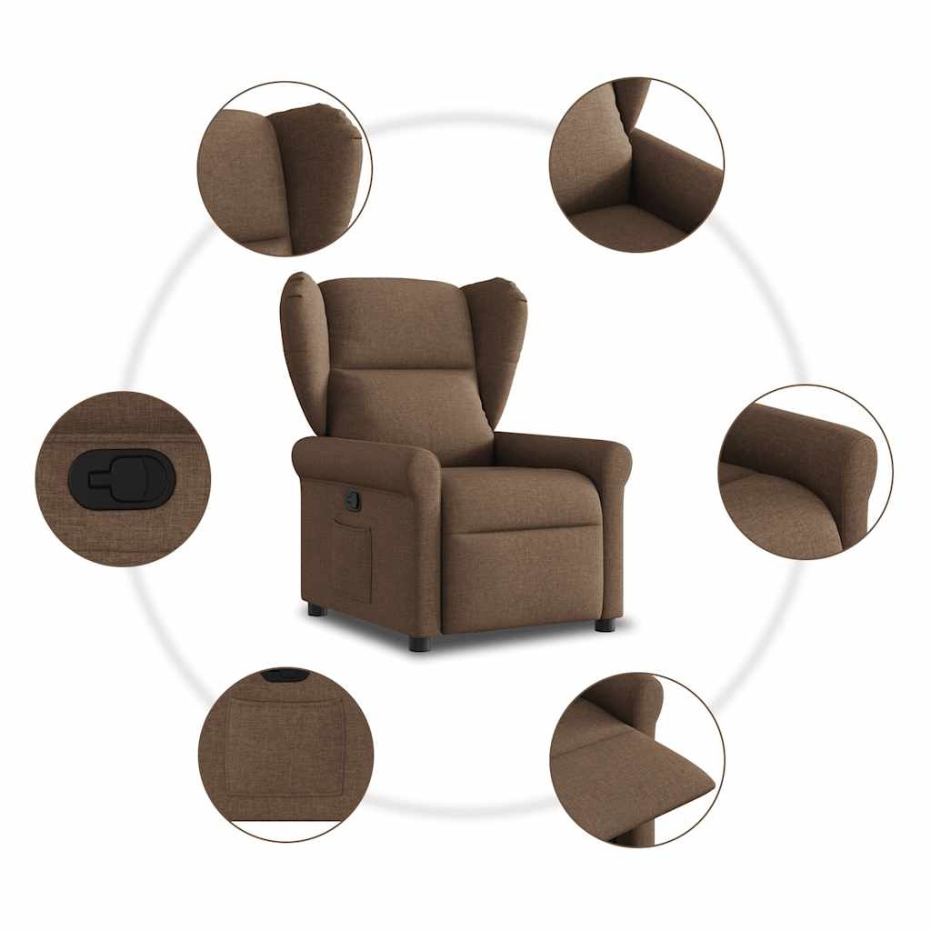 VidaXL Fauteuil Verstelbaar Stof Bruin - 47% Korting!