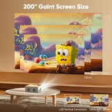 AK-80 Mini Beamer - 1080P Full HD, 6500 Lumen, Wit, Inclusief Projector Tas