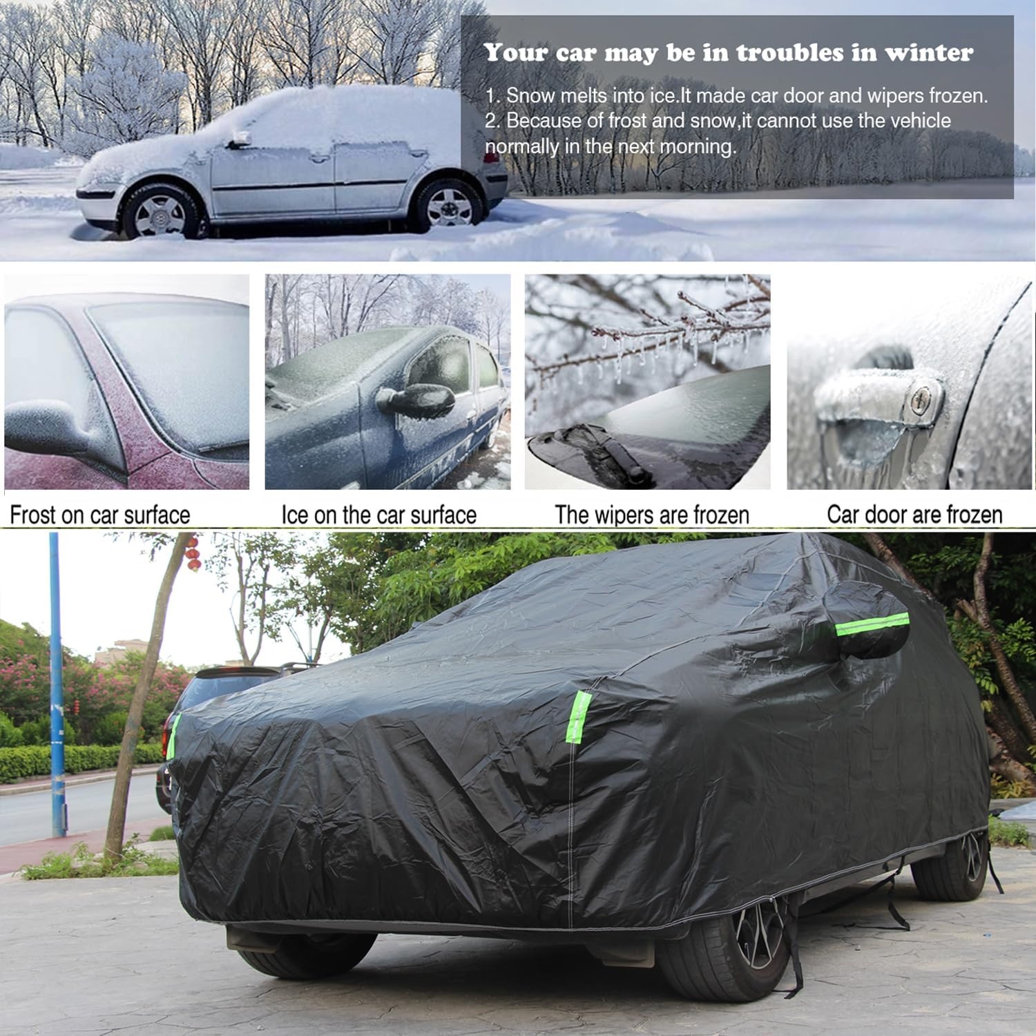 BEXITA Autohoes Sedan M (max 470cm) Waterdicht met Katoenen Voering & UV-bescherming - 29% Korting!