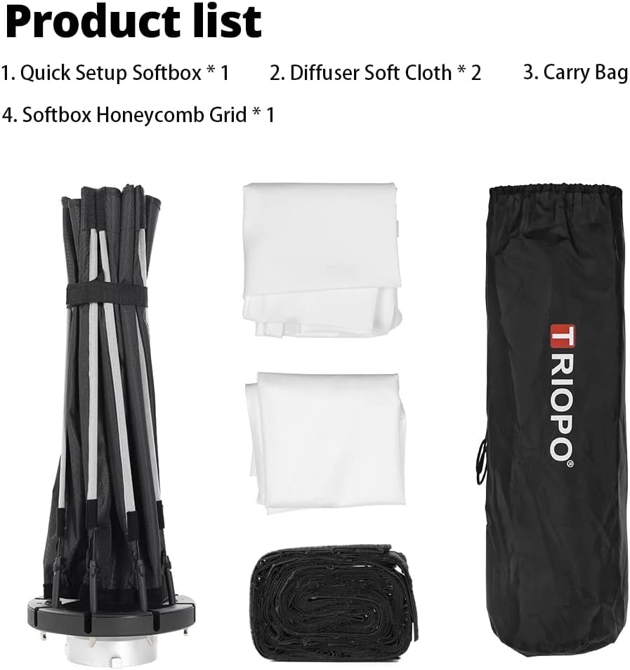 8-hoekige Softbox 120cm Bowens Mount + Grid: 29% Korting