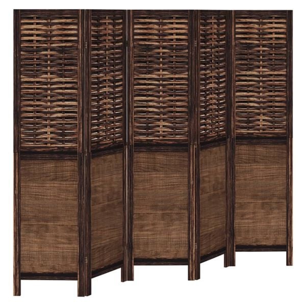 Kamerscherm 5 panelen Paulowniahout Donkerbruin - 59% Korting!