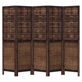 Kamerscherm 5 panelen Paulowniahout Donkerbruin - 59% Korting!