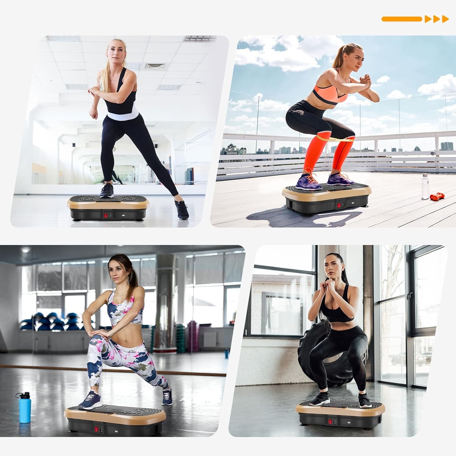 Vibratieplatform Goud: Trainen, Stimuleren & Vetverbranding (29% korting)