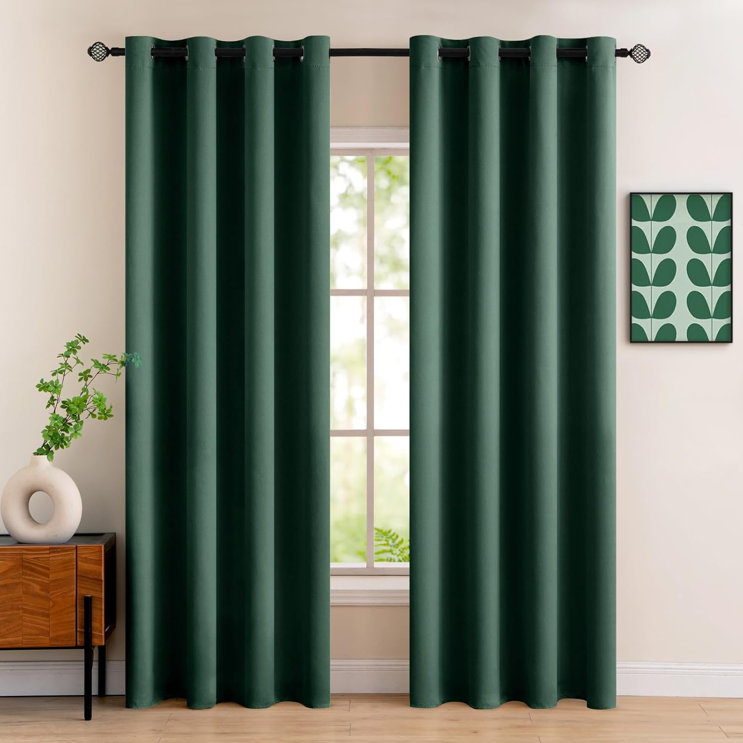 MIULEE 2 gordijnen, ondoorzichtig, zacht, met ogen, geblokkeerd, thermische decoratie, voor slaapkamer, woonkamer, toilet, kantoor, L 117 x H 137 cm, donkerblauw