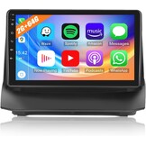 CAMECHO 2G + 32G Android 11 Autoradio met Navigatie voor Ford Fiesta 2009-2014, Dubbele Din Radio 9 Inch Scherm, met Carplay Android Auto RDS FM HiFi Bluetooth + Achteruitrijcamera