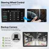 CAMECHO 2G + 32G Android 11 Autoradio met Navigatie voor Ford Fiesta 2009-2014, Dubbele Din Radio 9 Inch Scherm, met Carplay Android Auto RDS FM HiFi Bluetooth + Achteruitrijcamera
