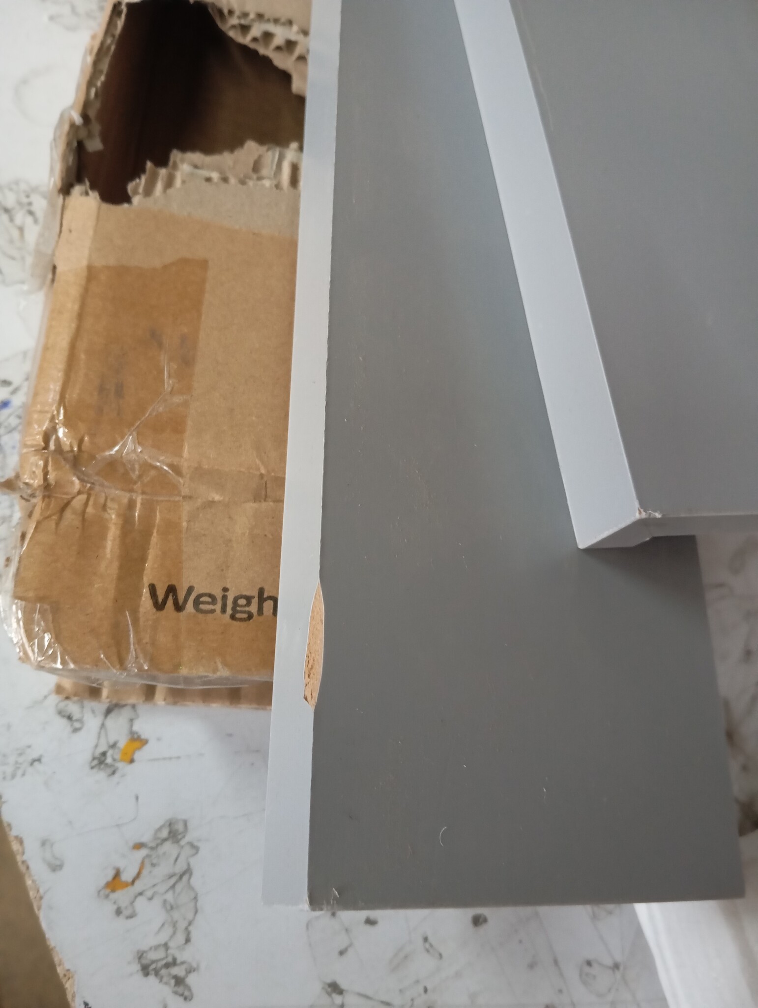 vidaXL Fotoplanken 2 st 80x9x3 cm MDF grijs
