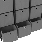 VidaXL Kast met 15 vakken & boxen - Zwart - 34% Korting!