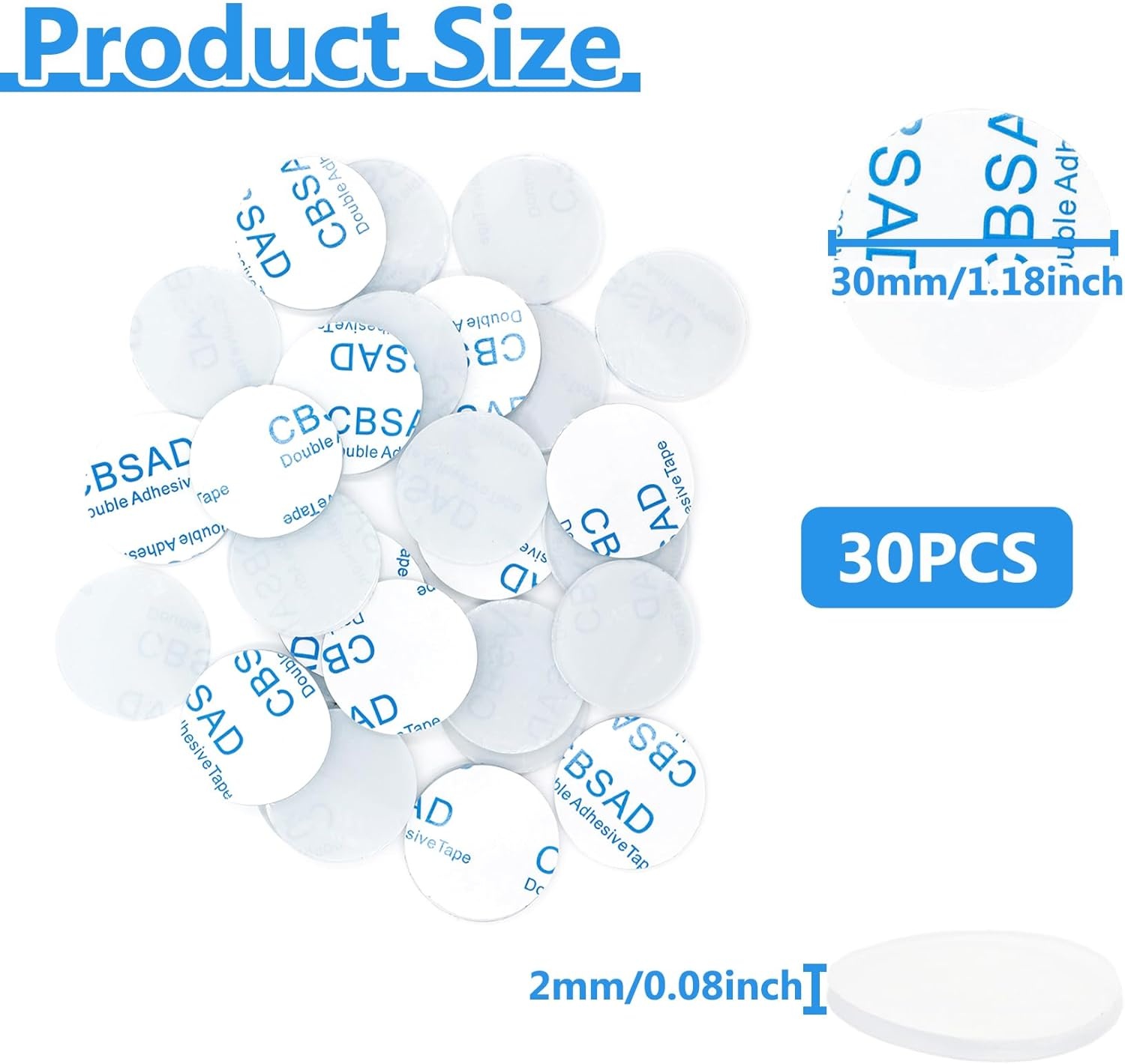 30x Zelfklevende Rubberen Buffers - Transparant (30mm) - 24% Korting!