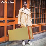 CAHAYA Elektrische gitaarkoffer harde koffer voor elektrische gitaren draagbare vierkante gitaarkoffer hardshell