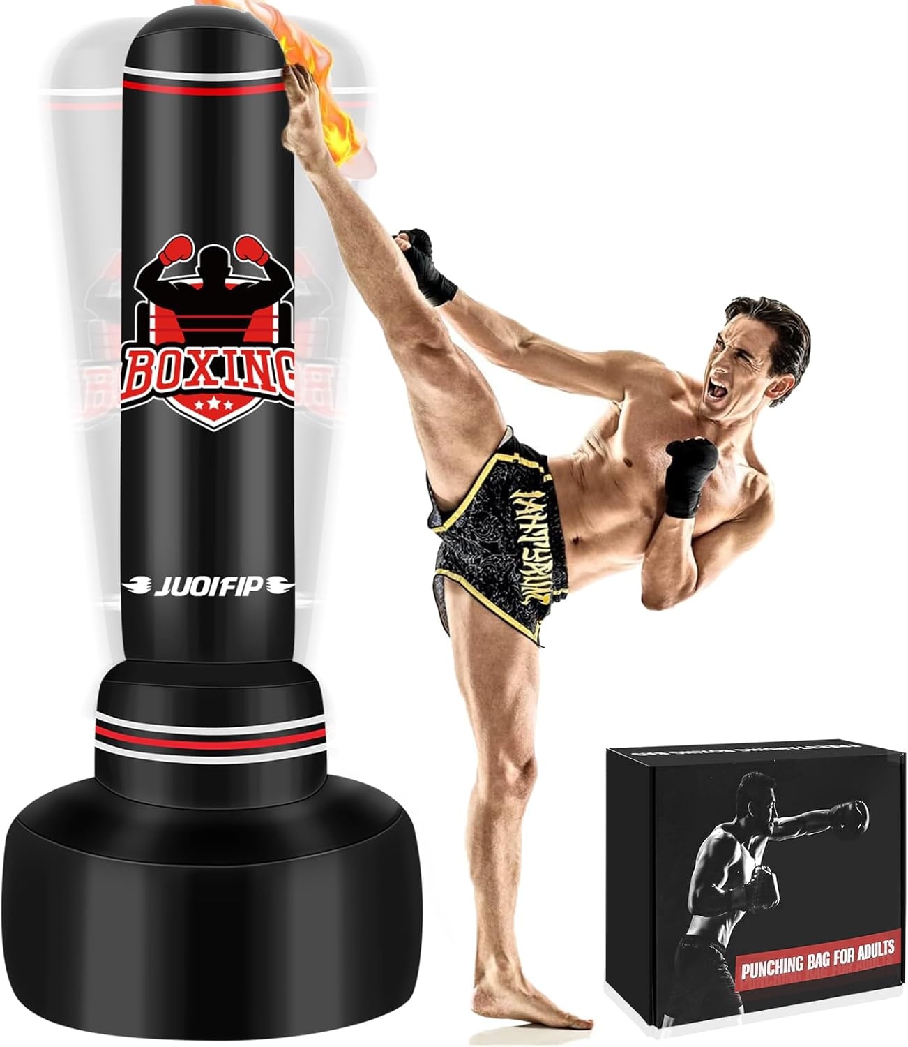 Vrijstaande Bokszak 180 cm - Kickboksen, MMA, Fitness - 28% Korting!