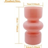 Roze Geometrische Glazen Vaas 18cm | Modern Design met 26% Korting