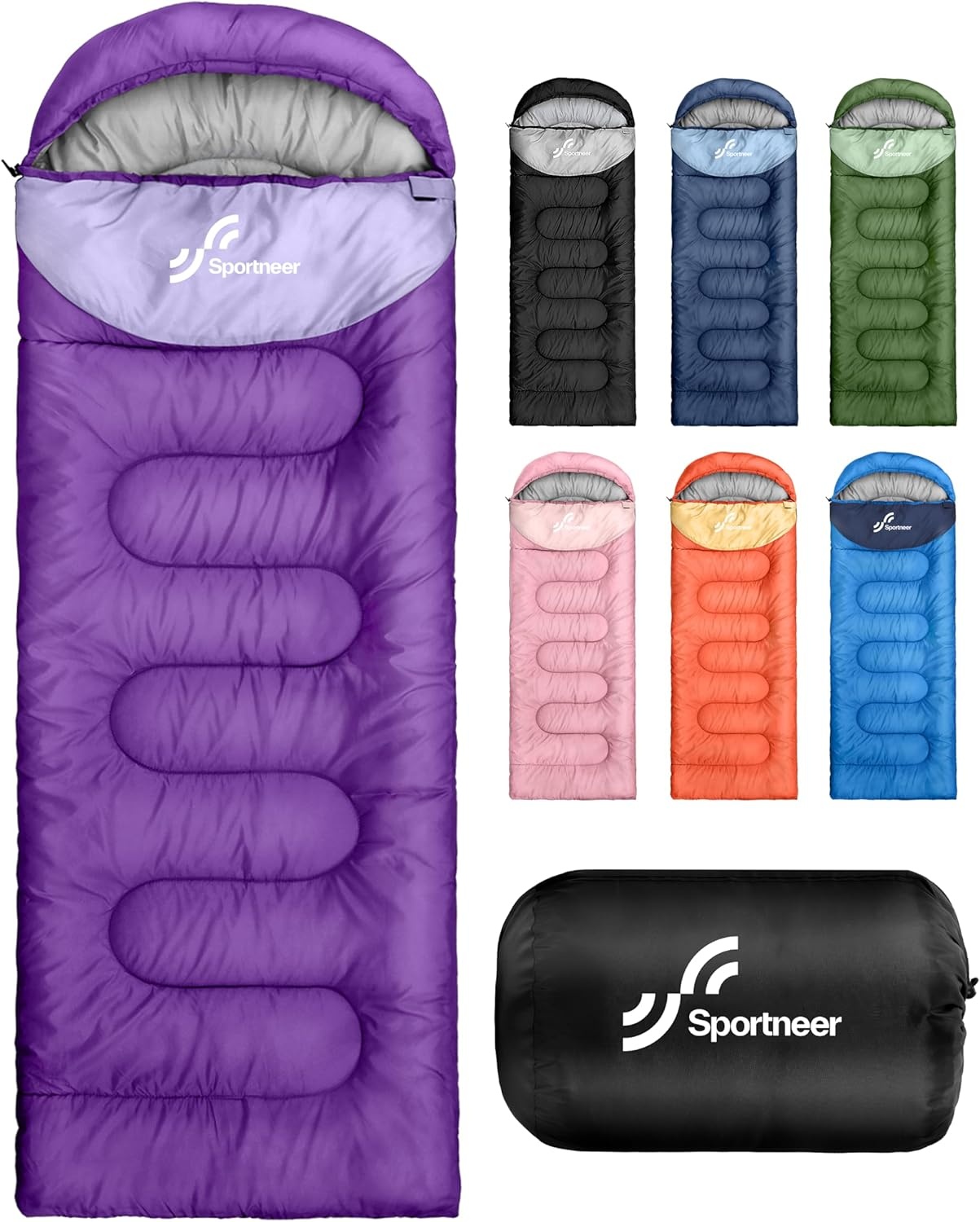 Sportneer Slaapzak - 3-4 Seizoenen, Warm & Compact, 33% Korting!