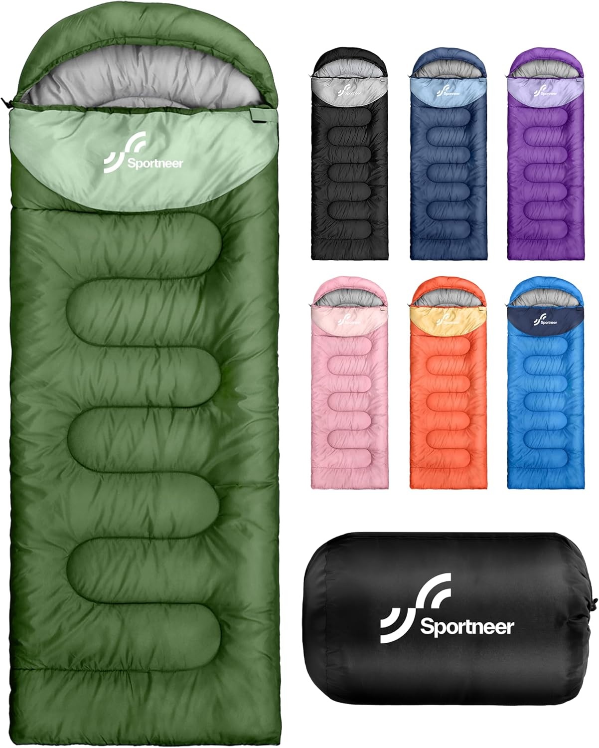 Sportneer Slaapzak - 3-4 Seizoenen, Warm & Compact, 33% Korting!