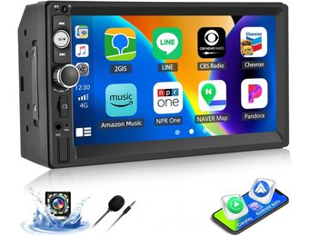 Dubbel DIN Autoradio met 58% Korting: Draadloze CarPlay/Android Auto & 7" HD Touchscreen