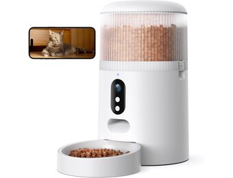 Slimme Voerautomaat Kat & Hond 4L met HD Camera - 29% Korting