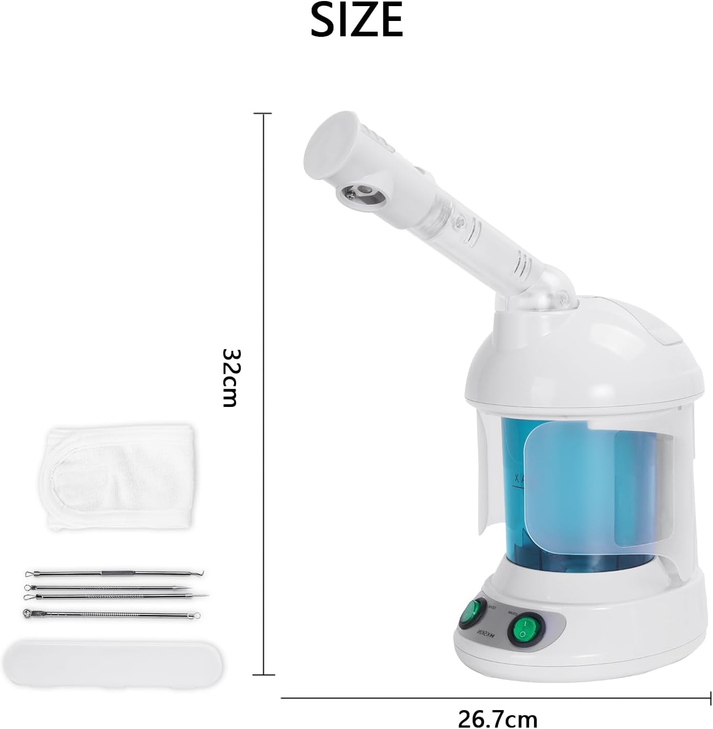 Professionele gezichtssauna met nano-ionische stoom, poriënreiniger, lichaamsverzorging