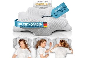 Ergonomisch Memory Foam Nekkussen met Bamboehoes - 46% Korting