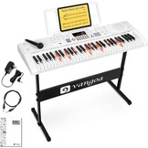 Elektronisch Keyboard Wit 61 Verlichte Toetsen - 35% Korting!