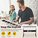 Elektronisch Keyboard Wit 61 Verlichte Toetsen - 35% Korting!