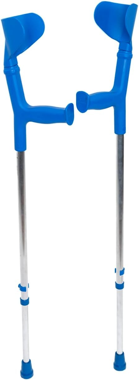 Verstelbare Aluminium Krukken Blauw (Paar) - 33% Korting