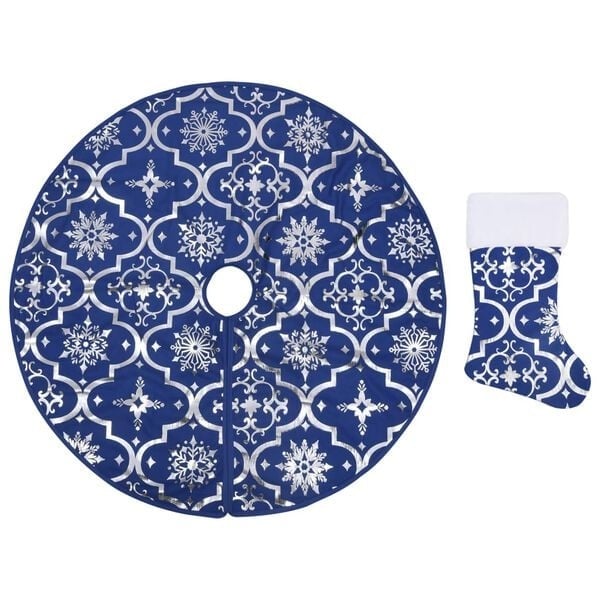 vidaXL Kerstboomrok & Sok Blauw - Luxe Uitstraling - 32% Korting