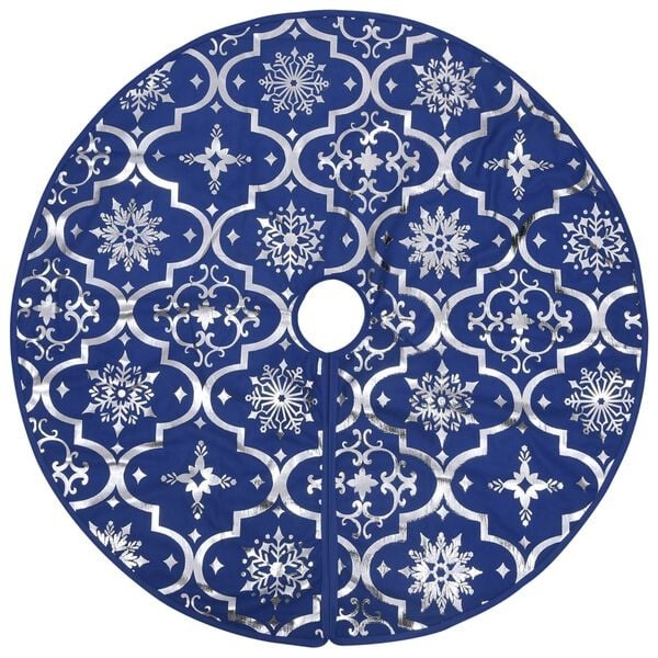 Luxe Blauwe Kerstboomrok met Sok (122 cm) - 72% Korting!