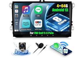 Autoradio Android 13 8-Core 4/64GB VW Golf | 35% Korting