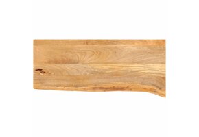 Massief Mangohouten Tafelblad met Natuurlijke Rand - 80x20 cm (41% Korting)