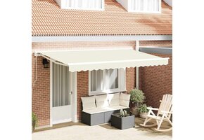 vidaXL Vervangingsdoek Zonnescherm Crème 400x200 cm Canvas - 65% Korting