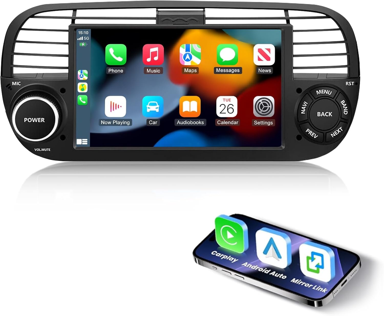 Android 14 Autoradio Fiat 500 (2007-2015) - 30% Korting