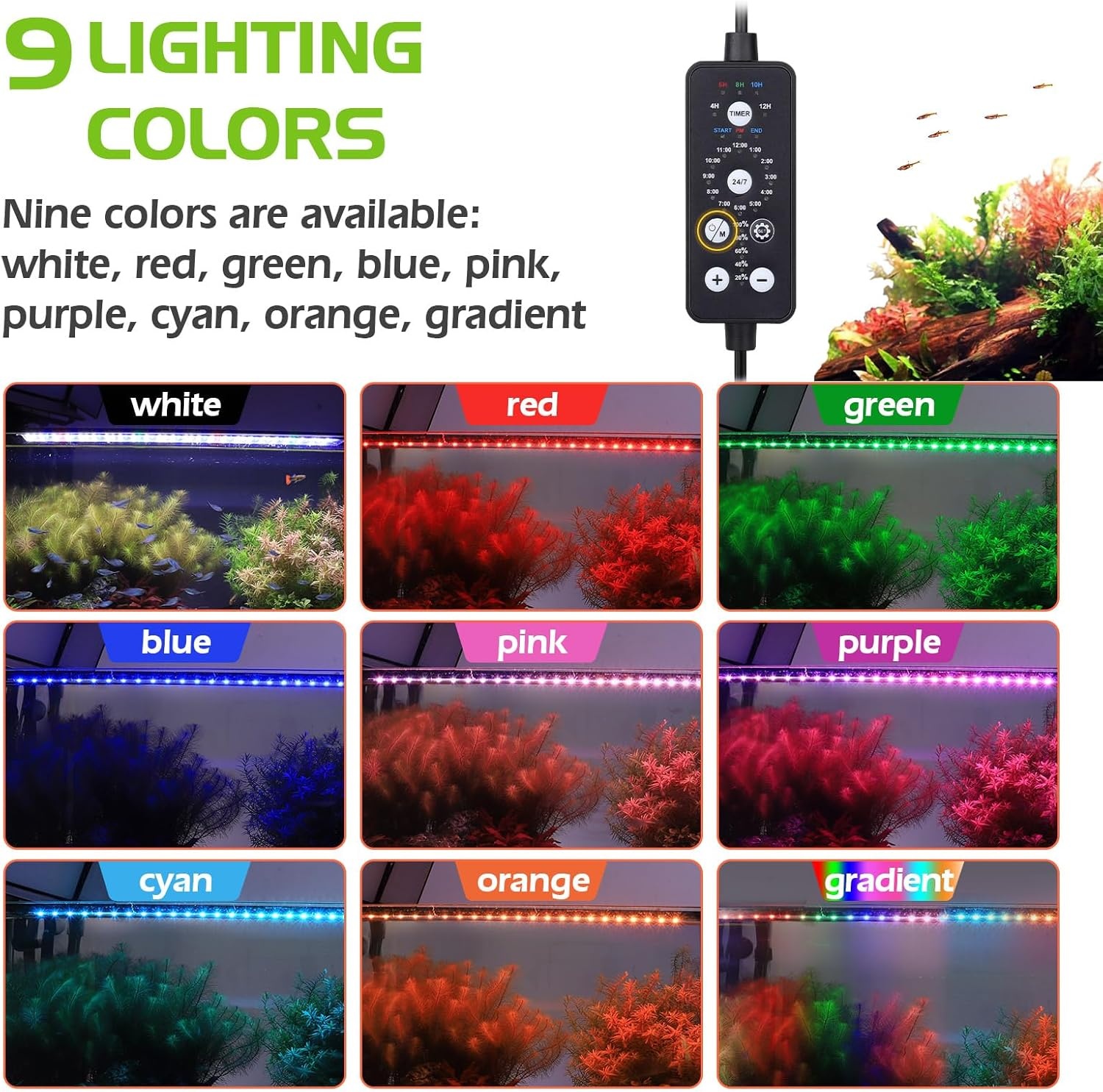 Aquarium LED-Verlichting 24W Full Spectrum (60-72cm) - 34% Korting!