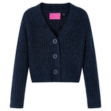 Kindervest gebreid 128 marineblauw