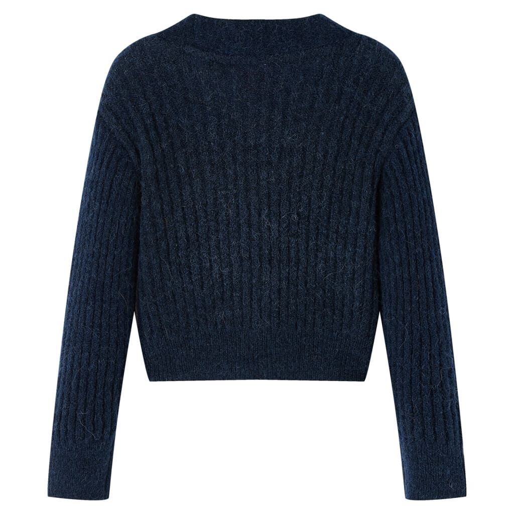 Kindervest gebreid 128 marineblauw