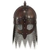 vidaXL Vikinghelm replica LARP staal koperkleurig