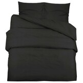 vidaXL Katoenen Dekbedovertrekset Zwart 220x240 cm - 28% Korting