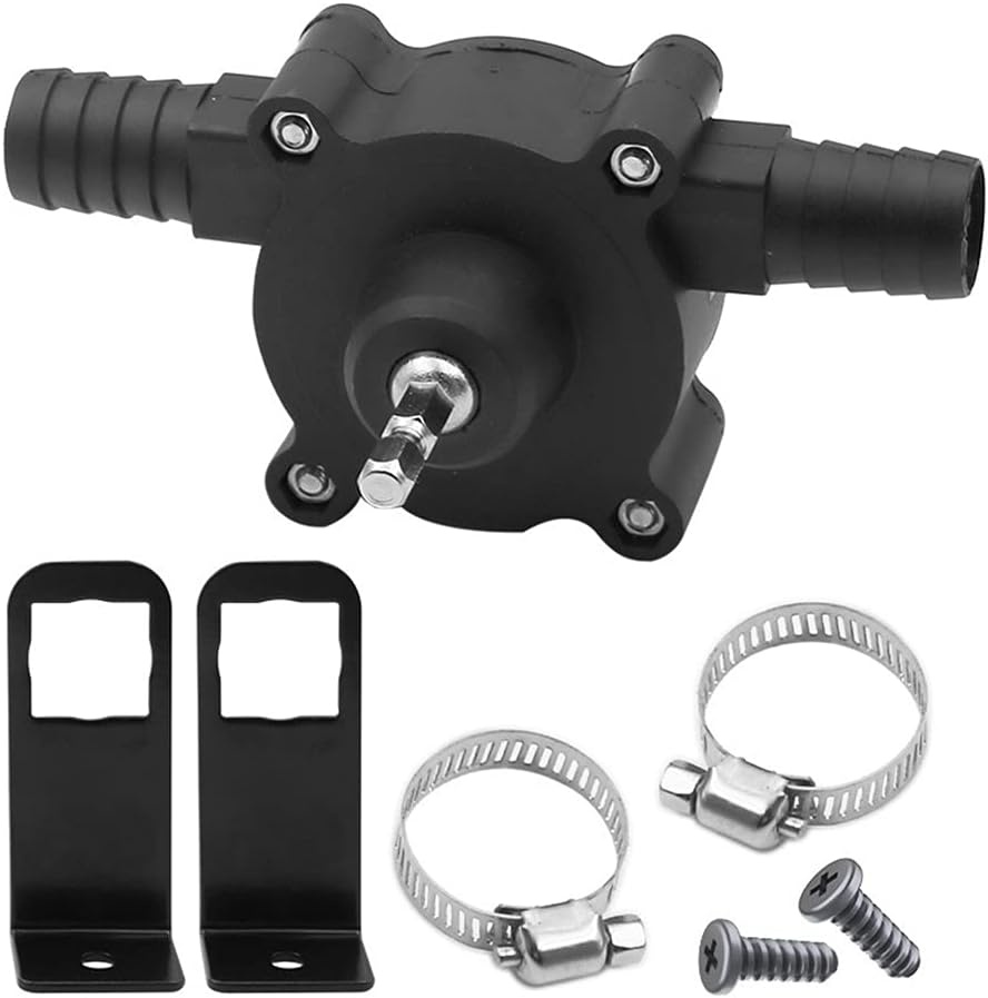 Draagbare mini-waterpomp, boorpomp, overvulpomp, dieselpomp, elektrische boormachine, water, voor het overvullen van vloeistoffen, diesel, olie, benzine, zelfaanzuigende pomp, irrigatie voor