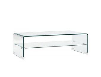 vidaXL Salontafel 98x45x31cm Gehard Glas Transparant - 30% Korting